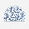 Coated Mesh Swim Cap Printed Fabric Size M Ondu White Blue