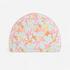 Adult Swimming Cap Mesh Printed Fabric Pantai Pink