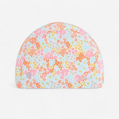 Mesh swim cap - Printed fabric - Size S - Pantai pink