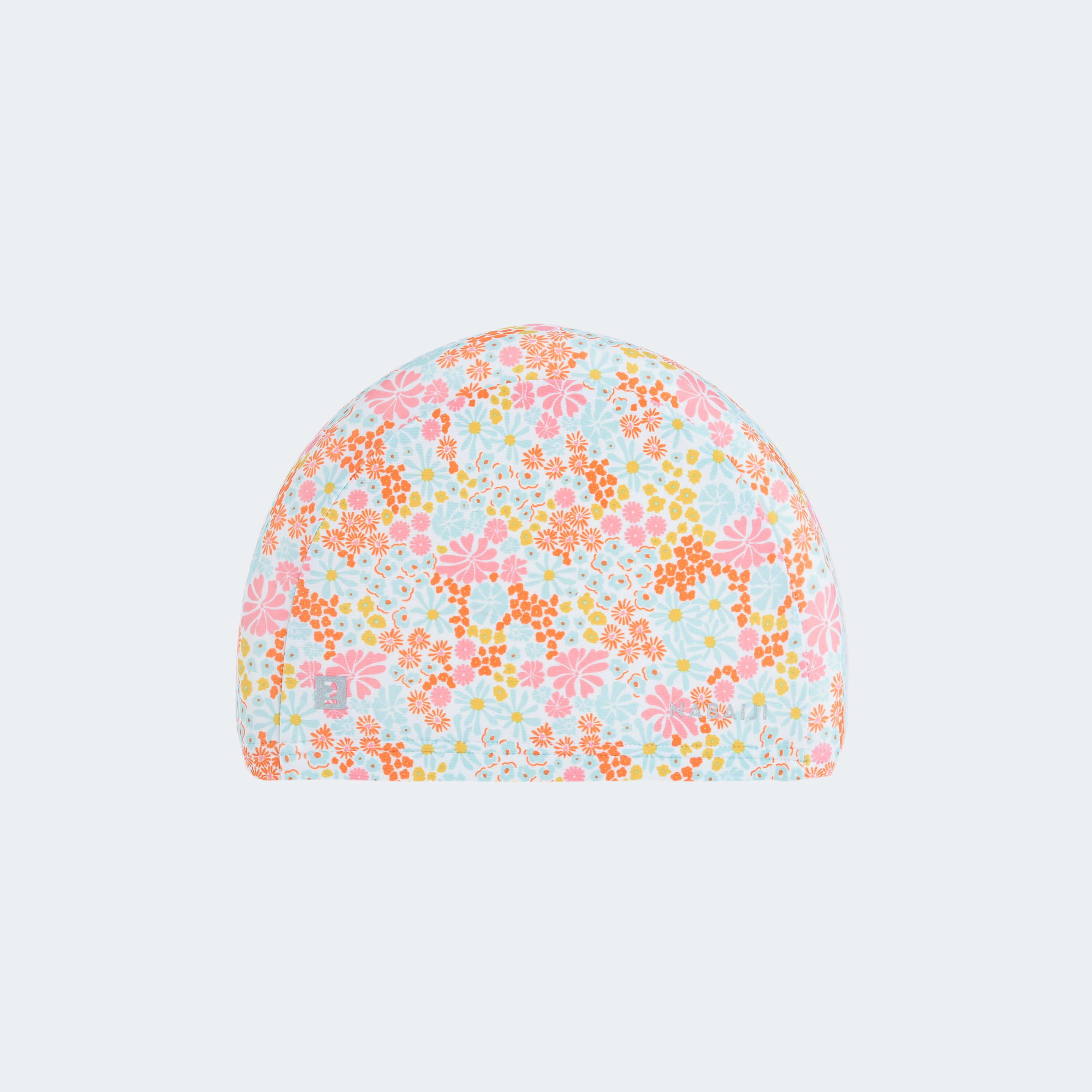 Mesh swim cap - Printed fabric - Size S - Pantai pink 1/2