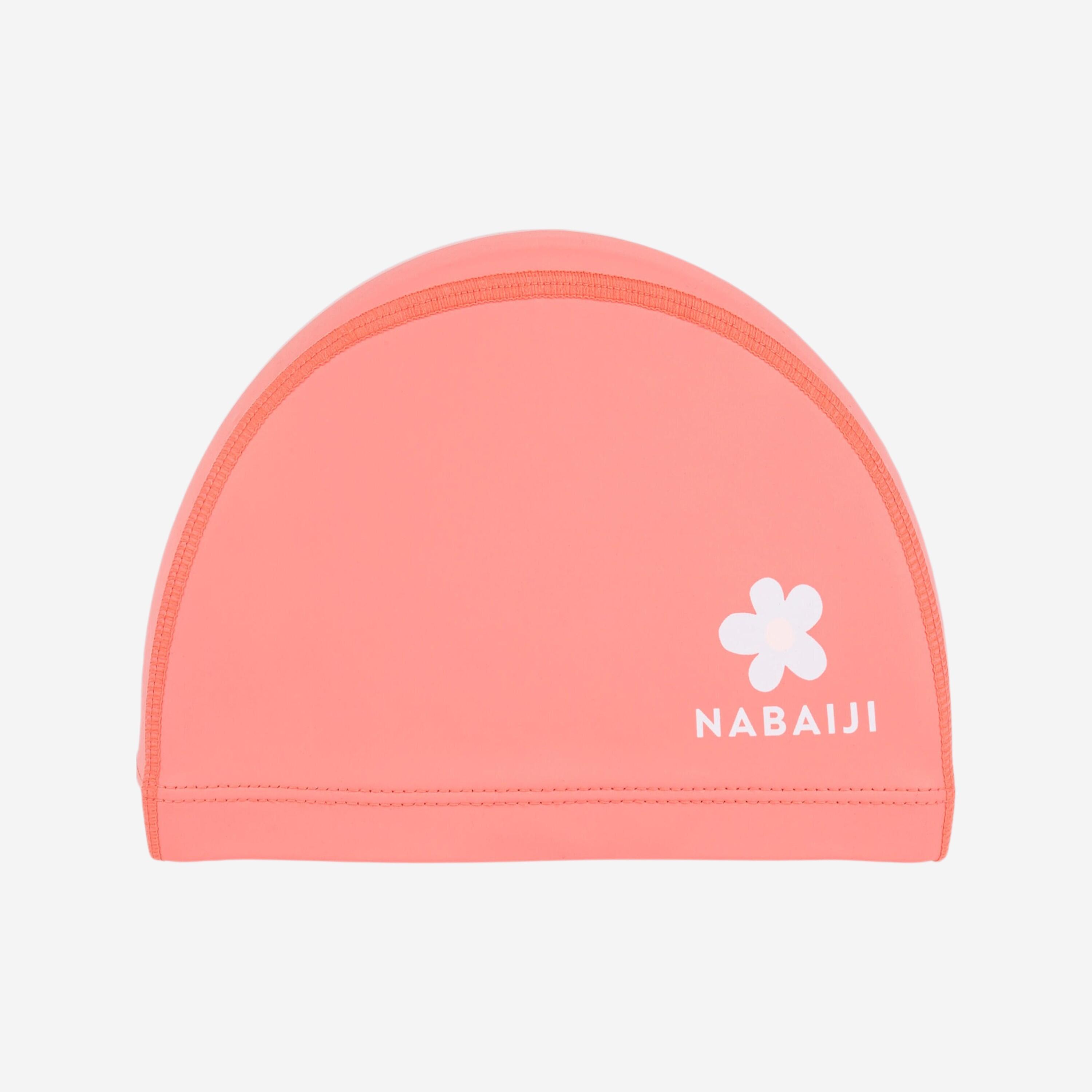 Coated mesh swimming cap - Printed fabric - Size S - Marg pink