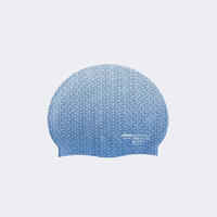 SILICONE swim cap - One size - Geo White Blue