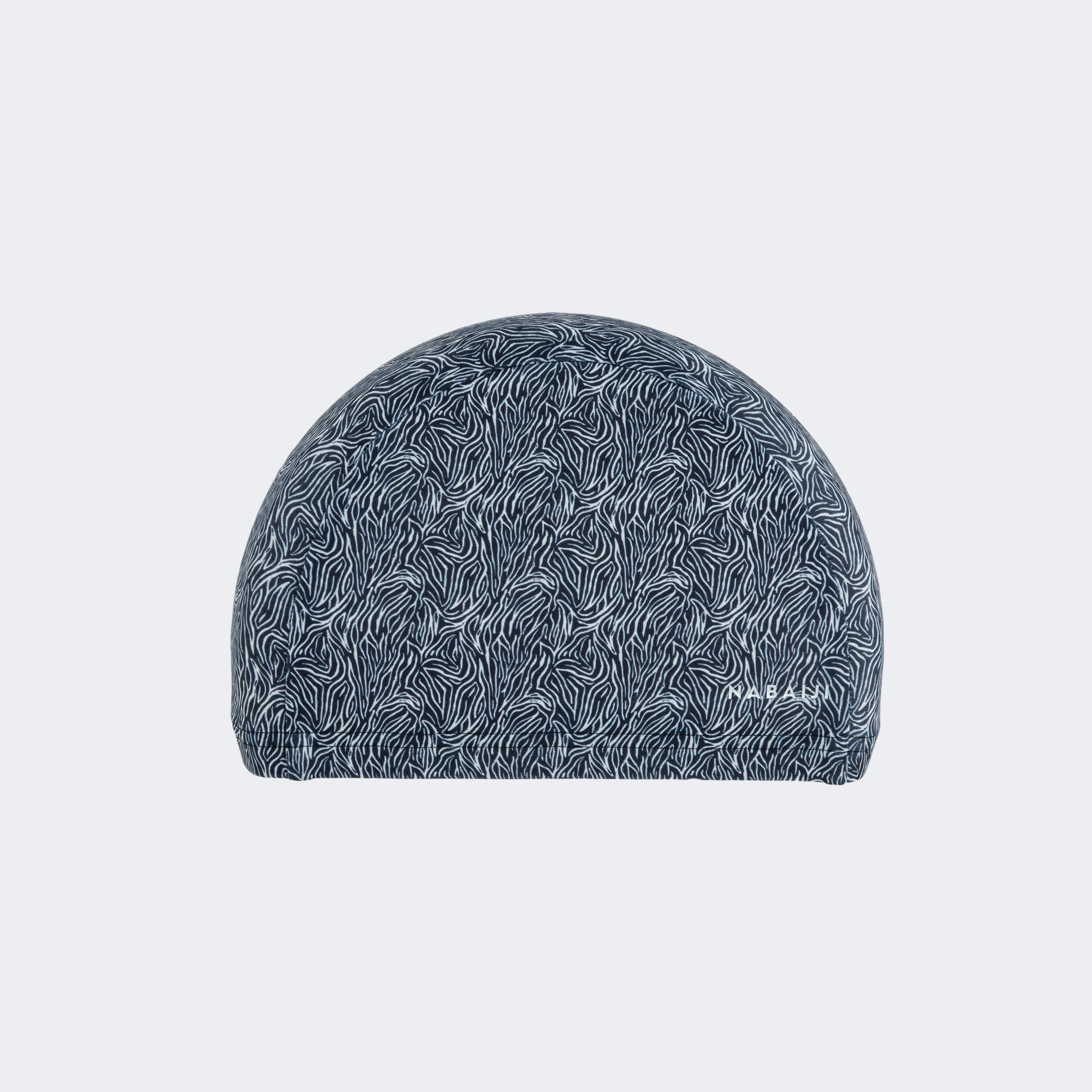 Nabaiji - Bonnet De Bain En Maille - Tissu Imprimé - Taille M - Zebra Blanc Noir - Bonnet De Bain - Natation - - M 56/59cm - Decathlon
