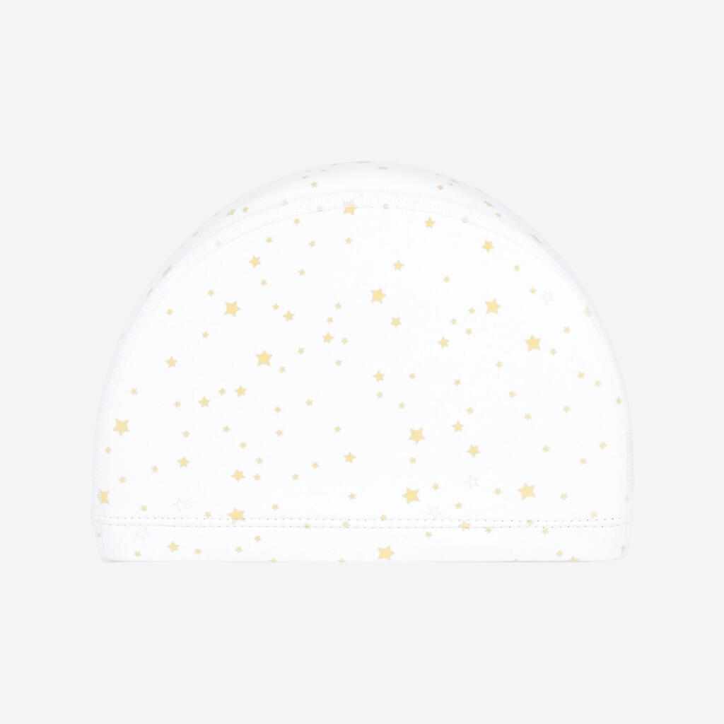 Bonnet de bain en maille enduite - tissu imprimé - taille s - star blanc