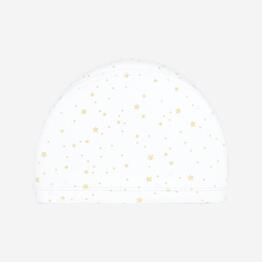 Bonnet de bain en maille enduite - tissu imprimé - taille s - star blanc