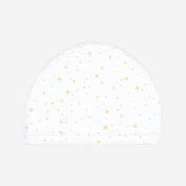 Bonnet de bain en maille enduite - tissu imprimé - taille s - star blanc