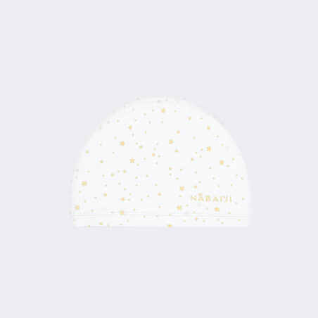 Coated mesh swim cap - Printed fabric - Size S - Star white