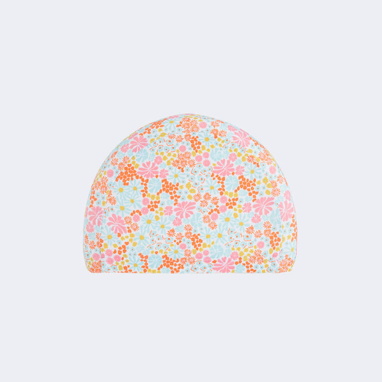 Mesh swim cap - Printed fabric - Size S - Pantai pink