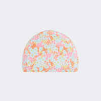 Mesh swim cap - Printed fabric - Size S - Pantai pink
