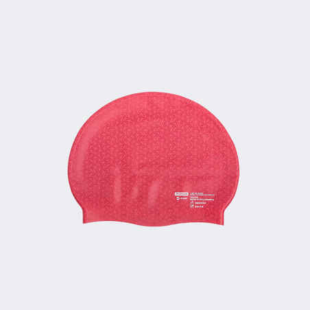 SILICONE swim cap - One size - Geo red pink