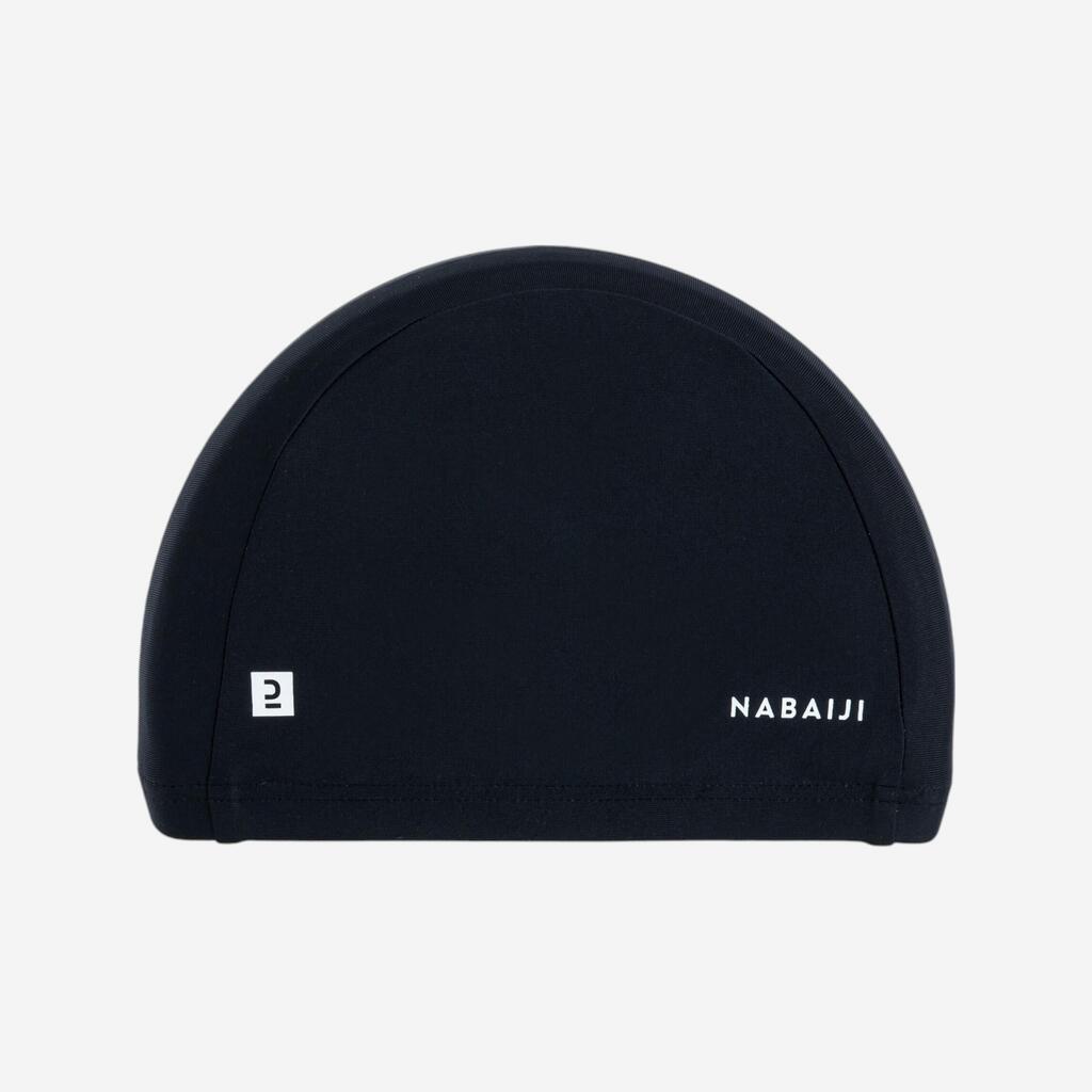 Bonnet de bain en maille - tissu uni - taille s - noir