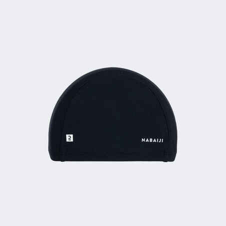 Gorro De Natación Negro Punto Tela Lisa Talla S