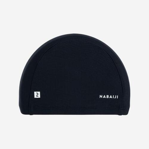 Bonnet de bain en maille - tissu uni - taille s - noir