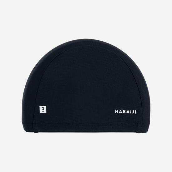 Badekappe Stoff Unifarben Größe S - schwarz