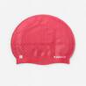 Adult Swimming Cap Silicone 56 60 Cm Geo Red Pink