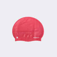 SILICONE swim cap - One size - Geo red pink