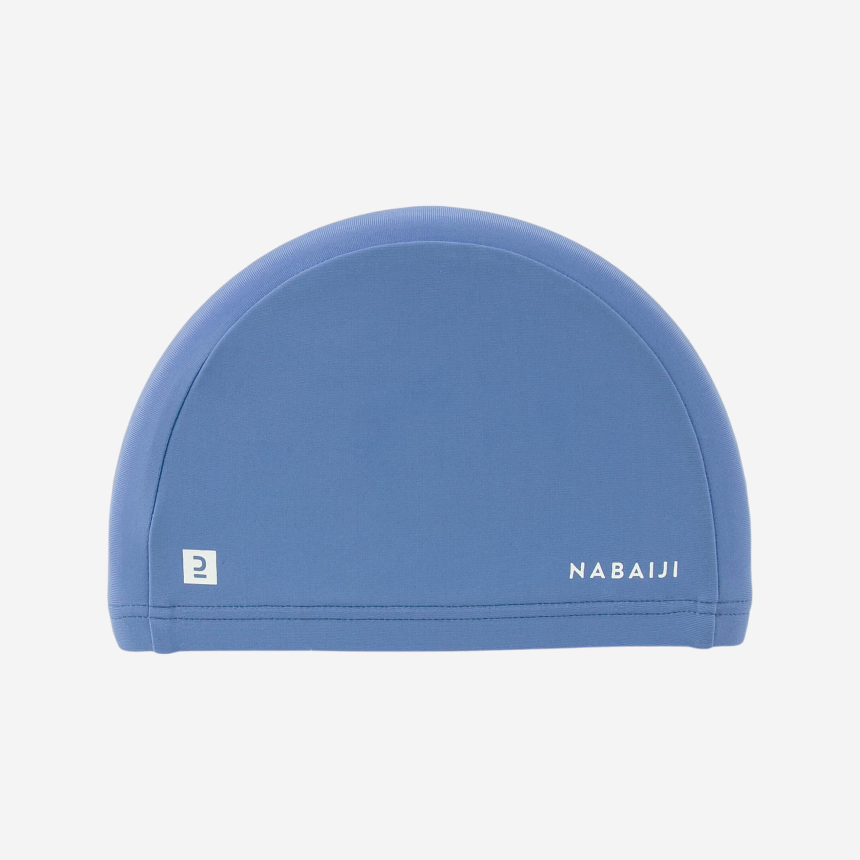 Touca de natação de malha - tecido liso - tamanhos s - azul