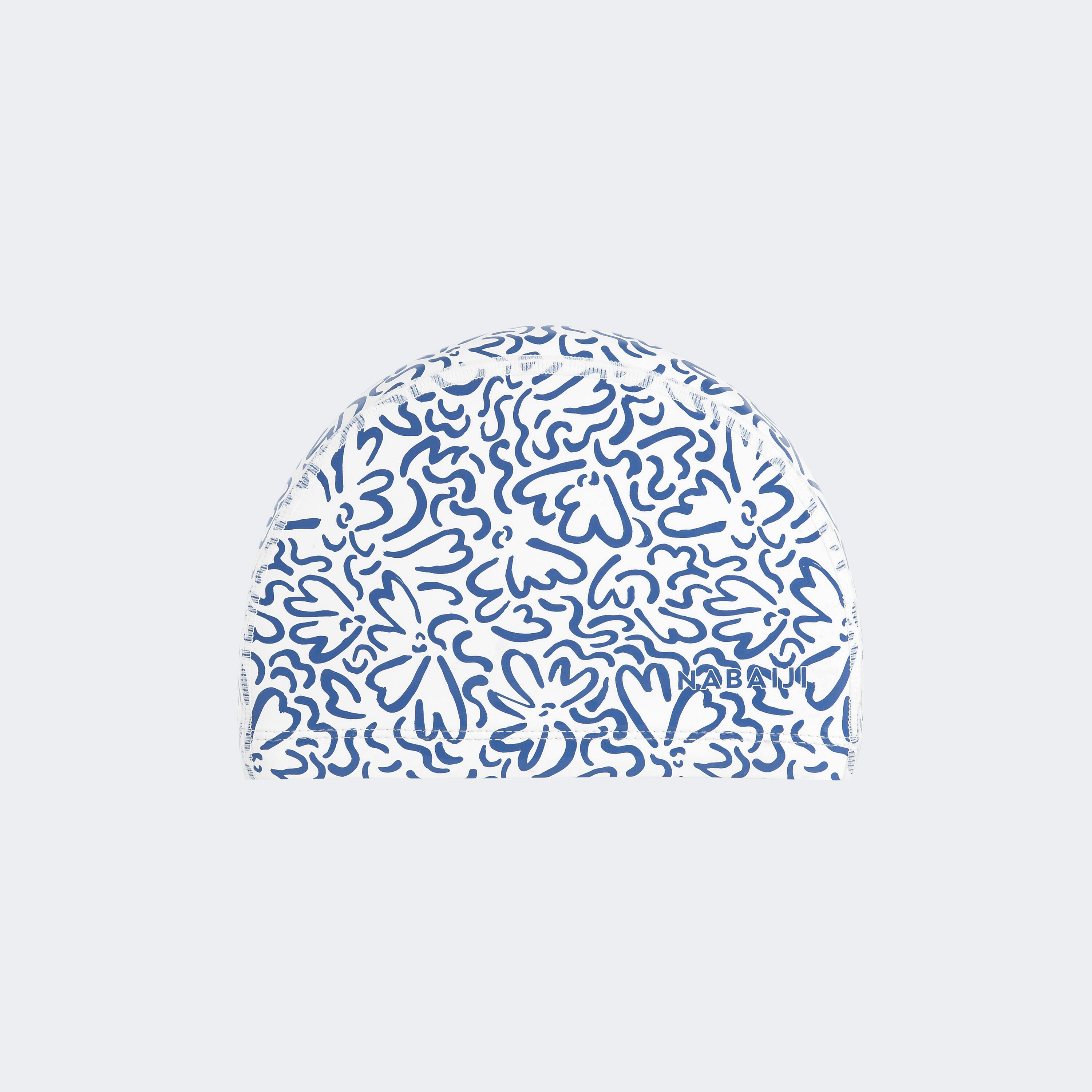 NABAIJI Plavecká látková čiapka Ondu so záterom veľkosť M bielo-modrá M (56-59 cm)