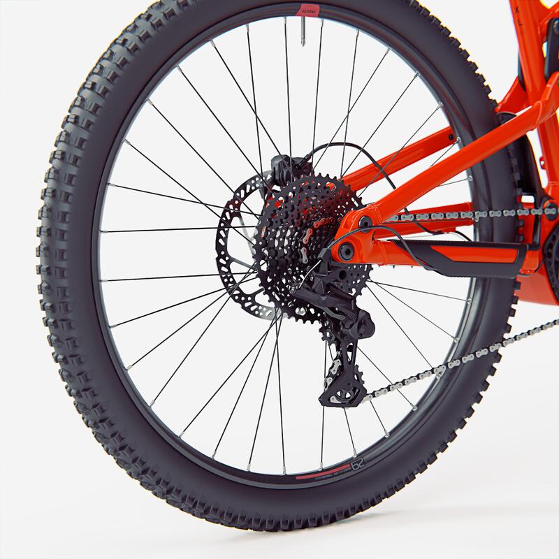 Bicicletă MTB electrică suspendată 29" E-EXPL 520 S Roșu aprins