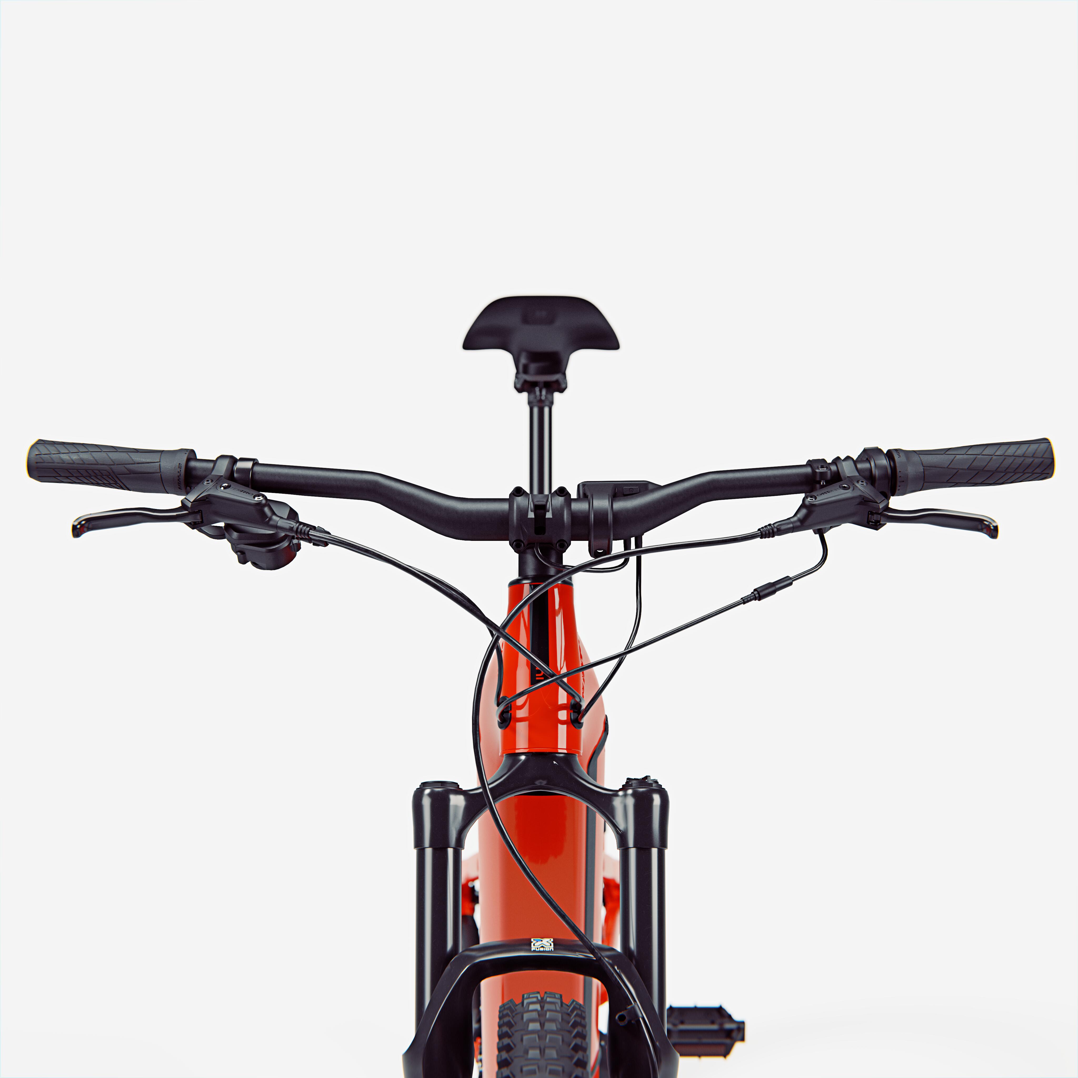 Velo VTT electrique tout suspendu 29 E EXPL 520 S Rouge vif ROCKRIDER Decathlon
