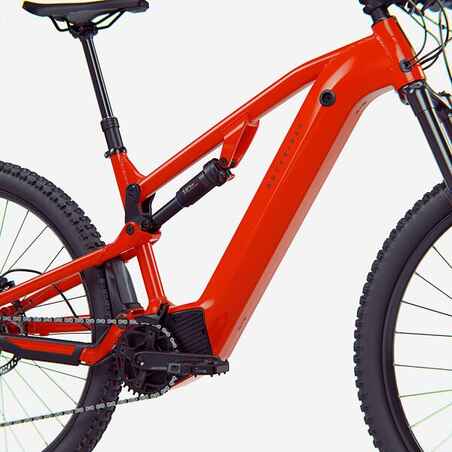 Elektrinis pilnos pakabos kalnų dviratis „E-Expl 520 S“, 29 col., raudonas