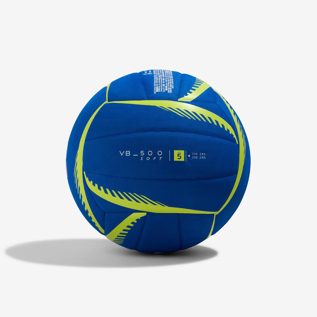 כדורעף רך במשקל 230/250 גרם, דגם VB500 - כחול/צהוב
