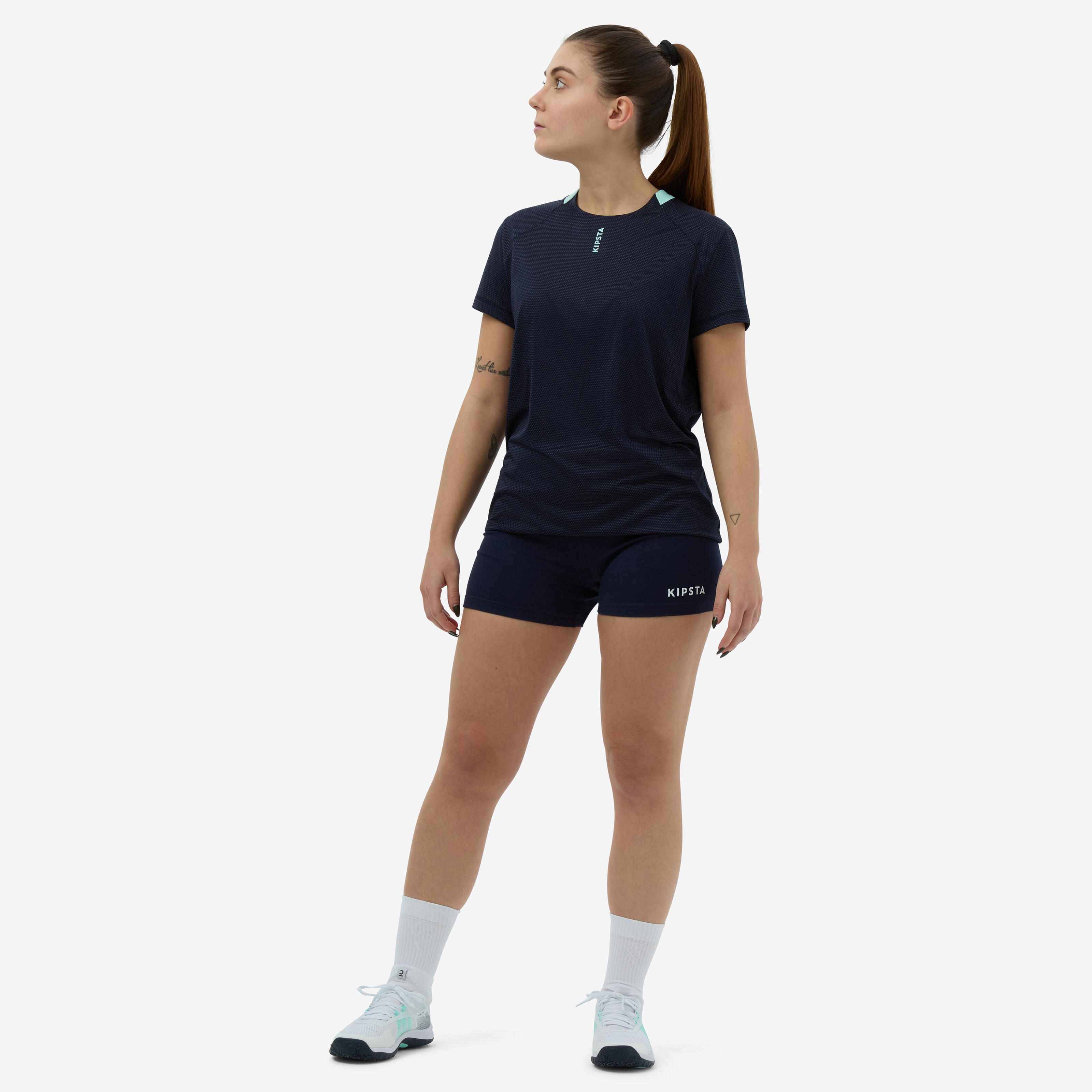 PANTALONCINI DA PALLAVOLO V100 DONNA NAVY