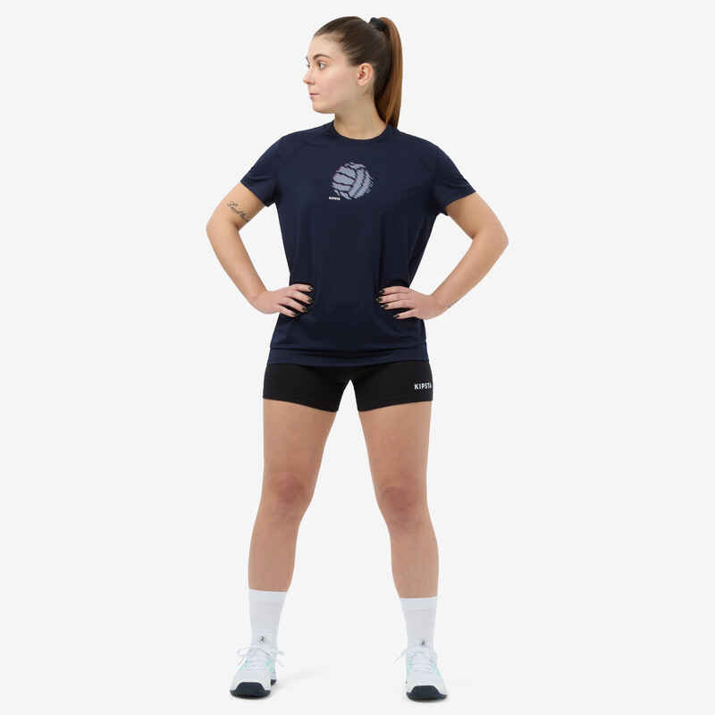 V100 Women's Volleyball Shorts Black Decathlon