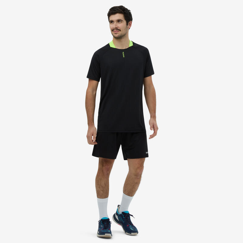 T-Shirt de Voleibol Homem VTS TRAINING Preto/Verde