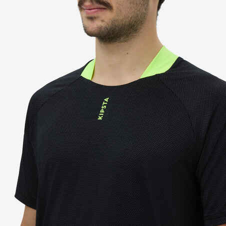 Vyriški tinklinio treniruočių marškinėliai „VTS“, juodi, žali