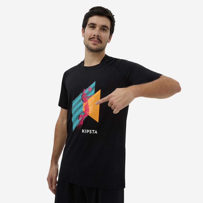 Camiseta de entrenamiento de voleibol para hombre negra
