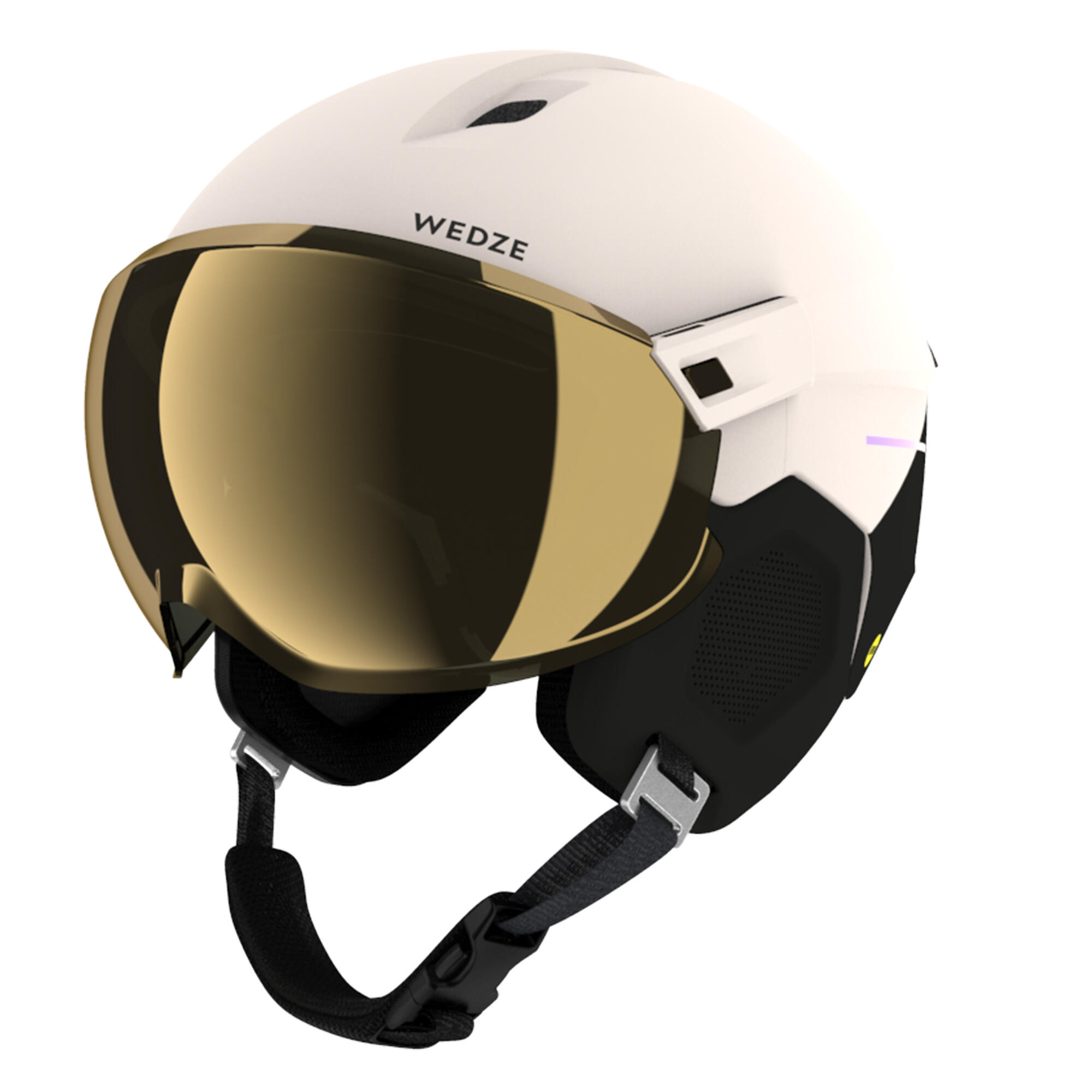 WEDZE Adult Ski Helmet with Visor - PST 950 MIPS - Beige