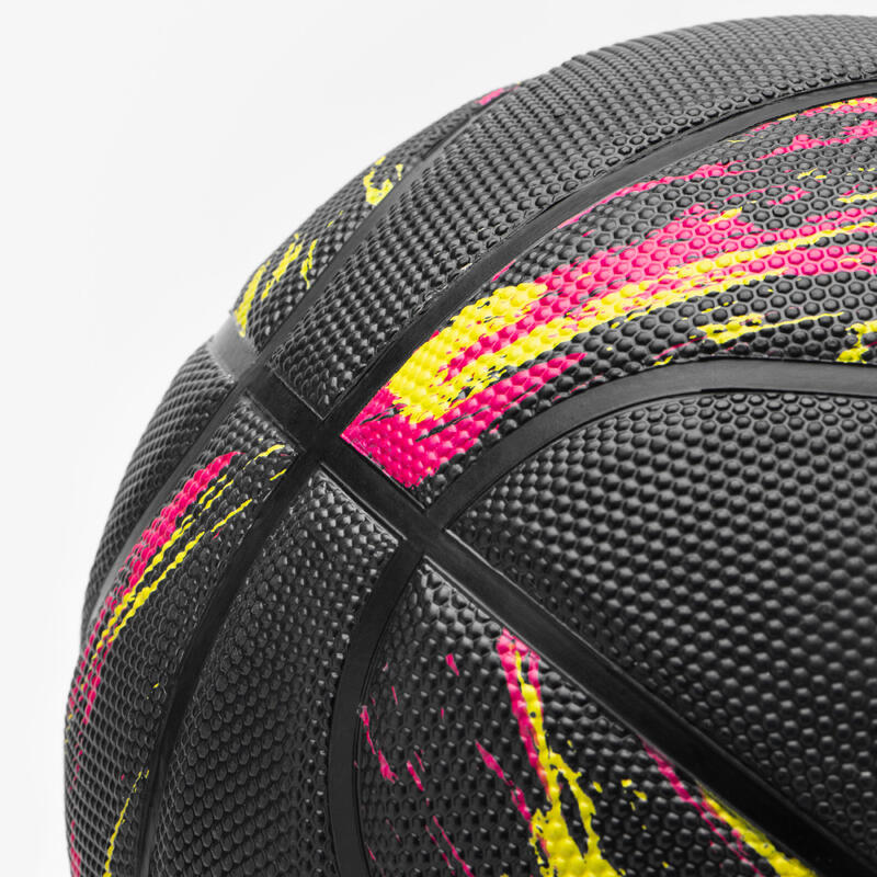 Ballon de basketball taille 7 - R500 rouge jaune