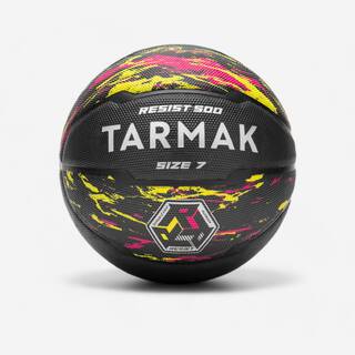 Size 7 Basketball R500 - Black/Yellow/Red
