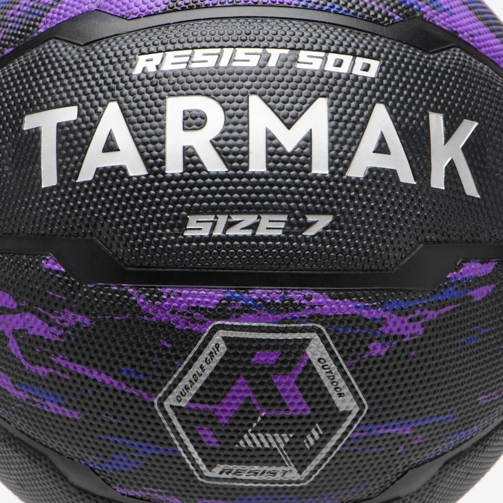 Basketbalová lopta veľkosť 7 R500 fialovo-čierna