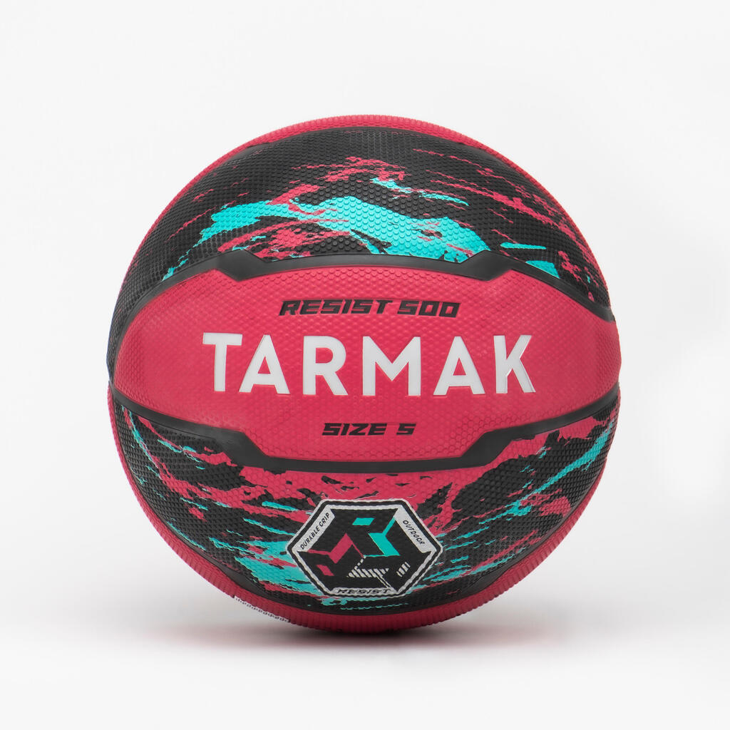 Krepšinio kamuolys „R500“, 5 dydžio, rožinis, juodas