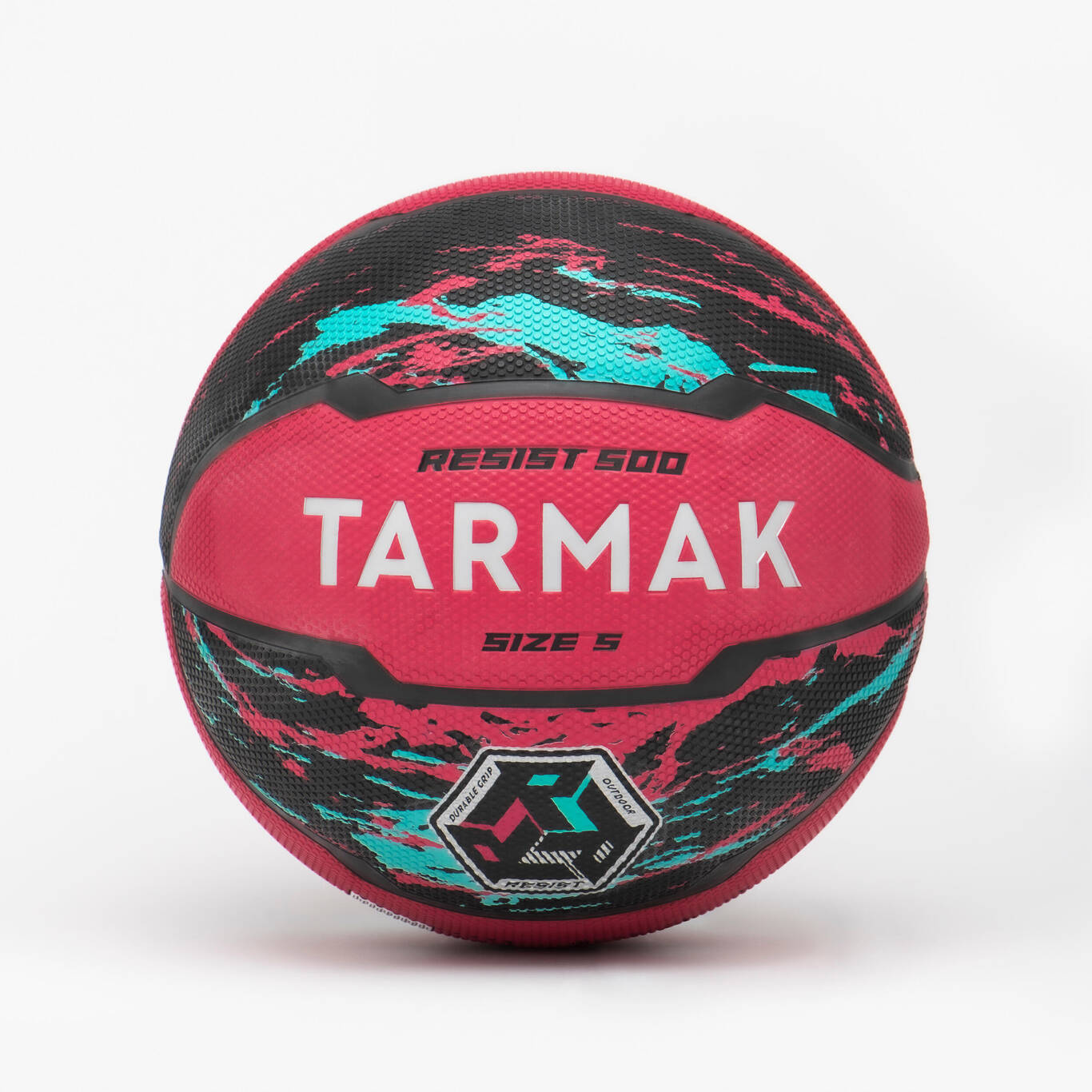 Bola Basket R500 Ukuran 5 - Merah Muda/Hitam