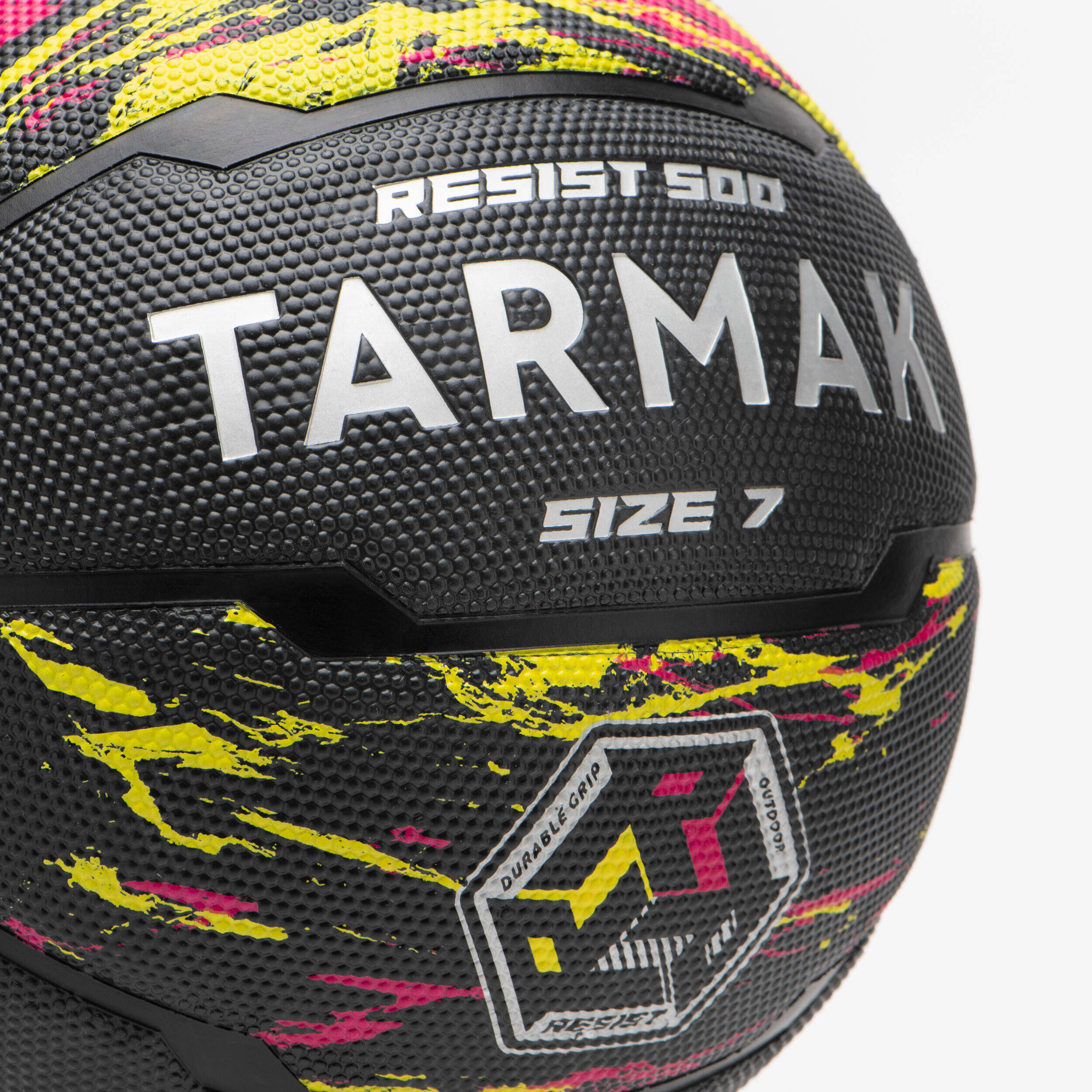 Size 7 Basketball R500 - Black/Yellow/Red -  3