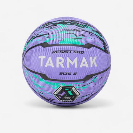 Pallone basket RESIST 500 taglia 6 lilla-turchese