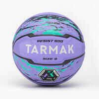Basketball Size 6 R500 - Purple/Turquoise