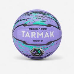 Ballon de basketball taille 6 - r500 violet turquoise