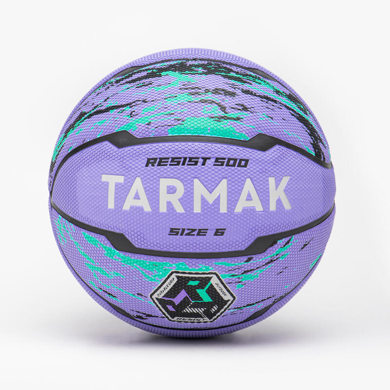 Bola de Basquetebol Tamanho 6 R500 Violeta/Turquesa