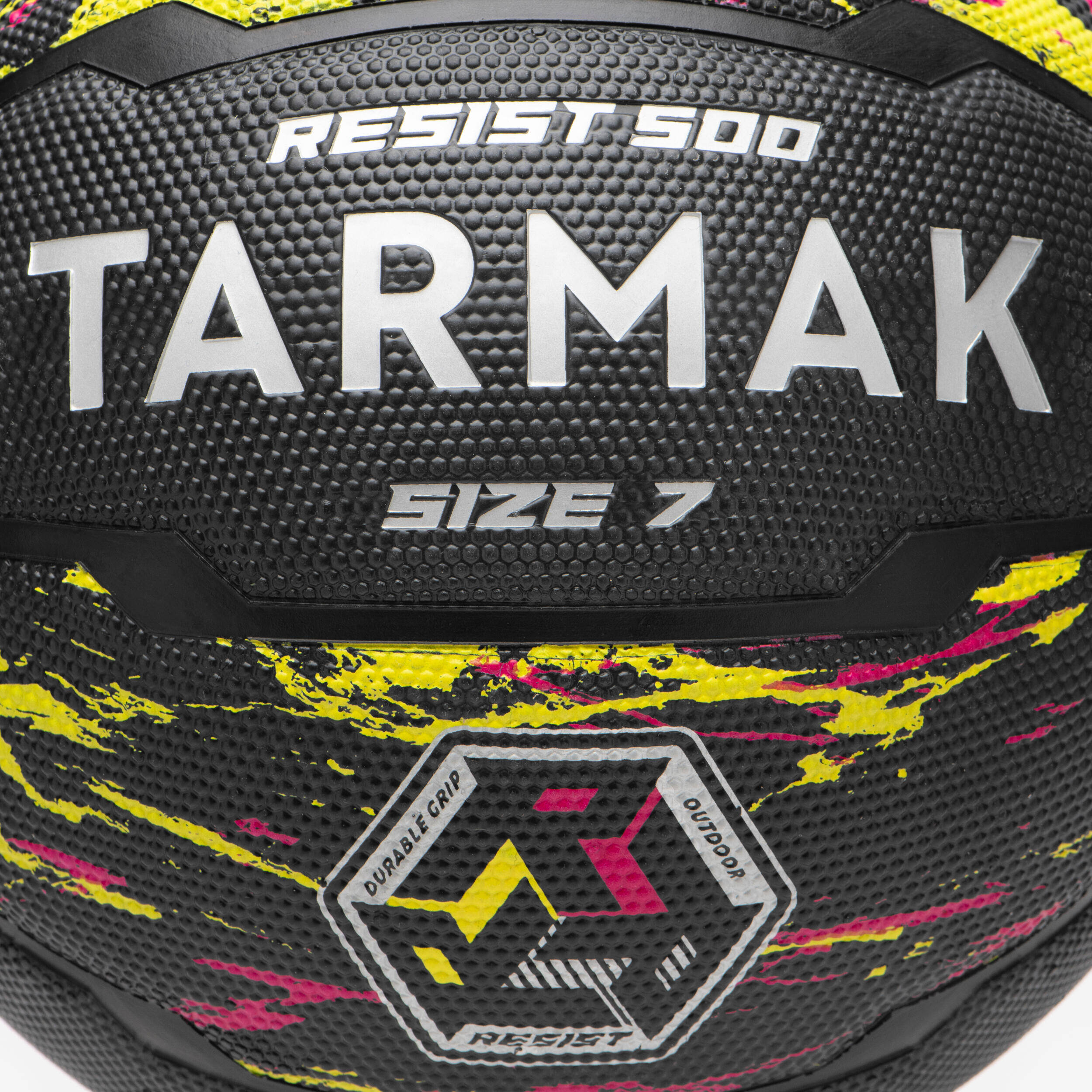 Size 7 Basketball R500 - Black/Yellow/Red -  4