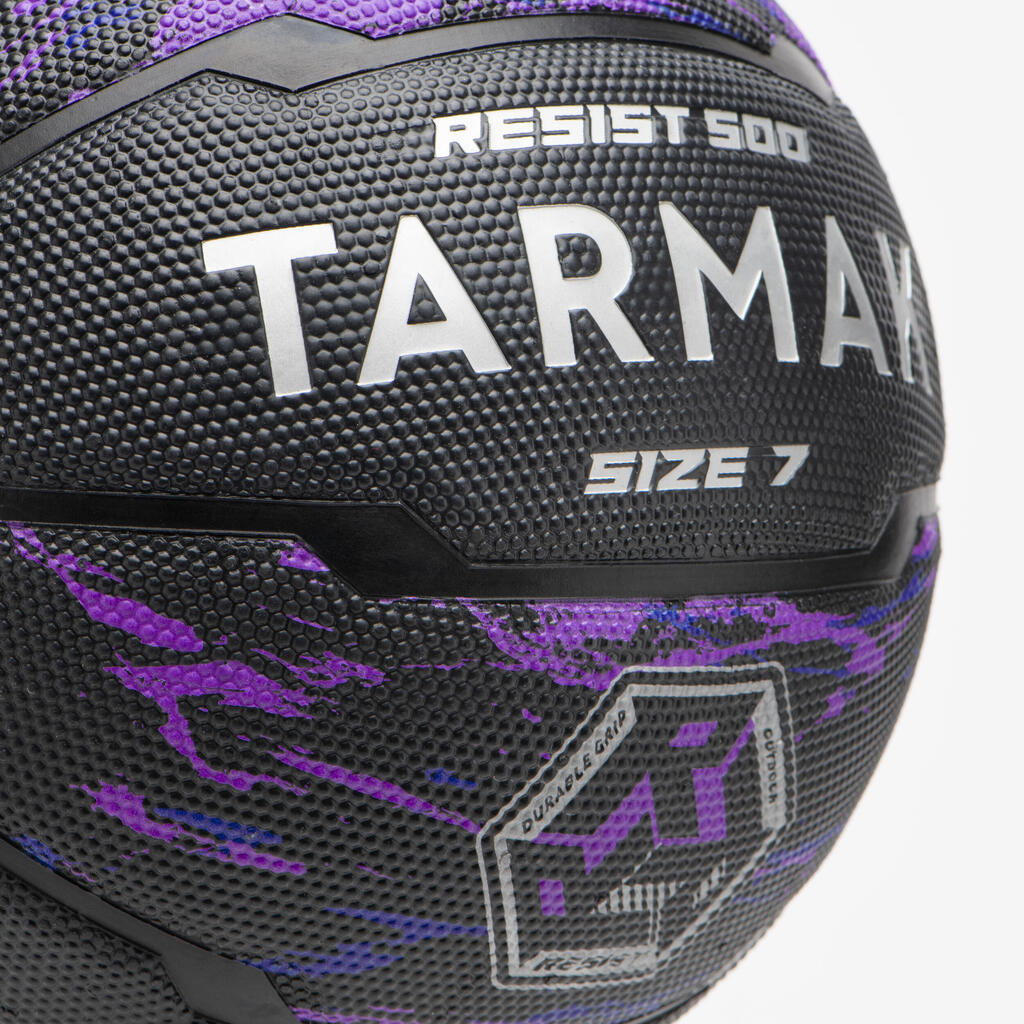 Ballon de basketball taille 7 - r500 violet noir