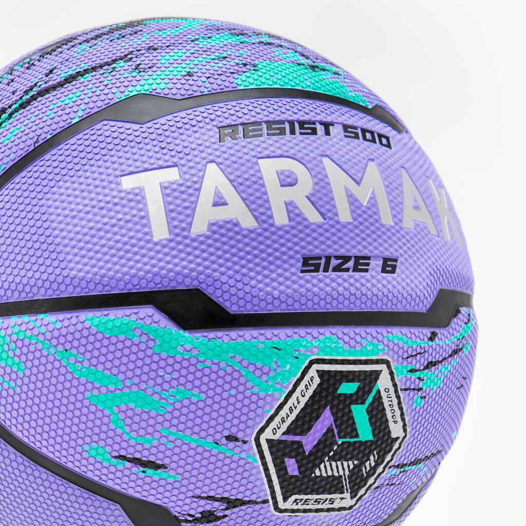 Balón de baloncesto talla 6 - R500 morado turquesa