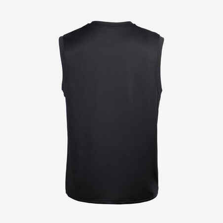 Adult Sleeveless Basketball Jersey TS500 Fast - Black