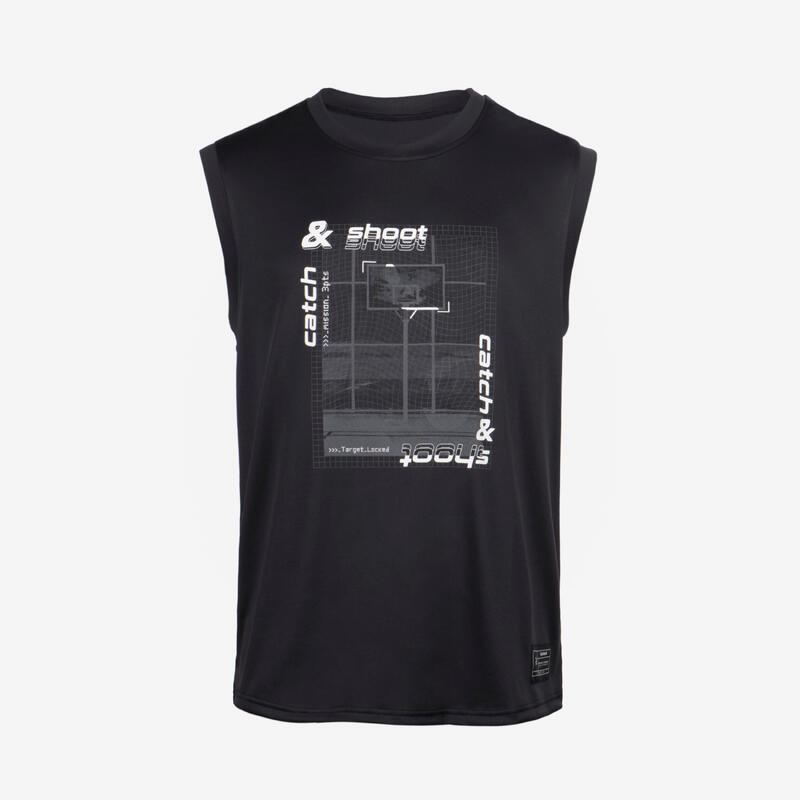 Camiseta de baloncesto sin mangas Adulto - TS500 FAST negro