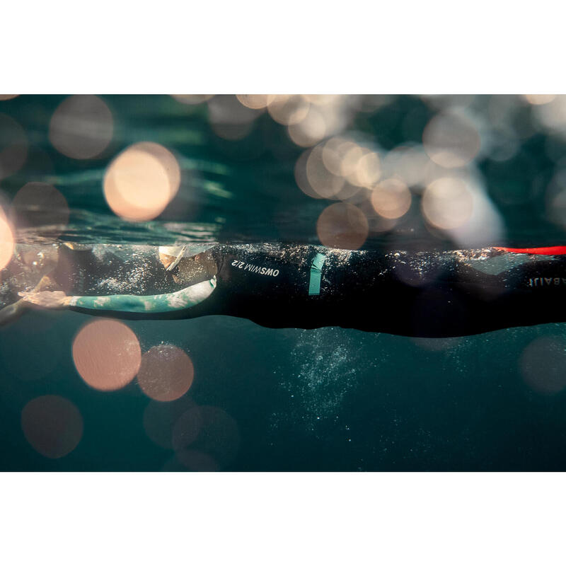 Kadın Neopren Wetsuit - Siyah/Mavi - OWS 100 2/2