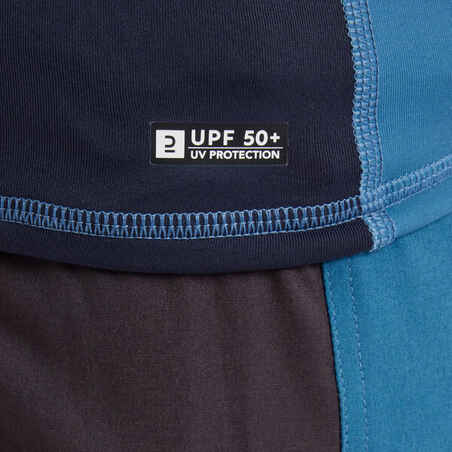 Camiseta Anti-UV 500 Hombre Azul Rayas Manga Larga