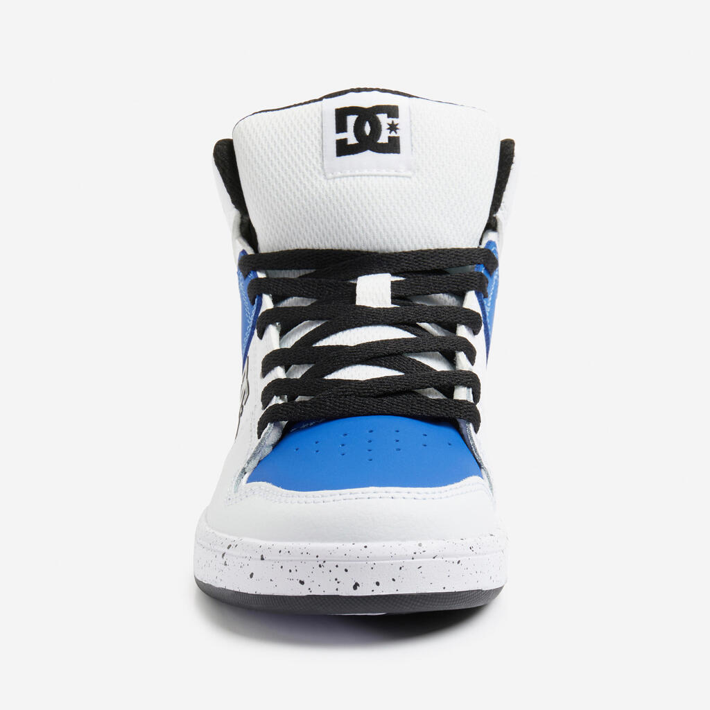 Kids' High-Top Skateboarding Shoes Cure - Blue/White